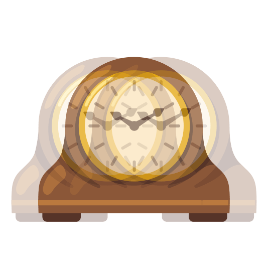 heartbeat mantelpiece clock