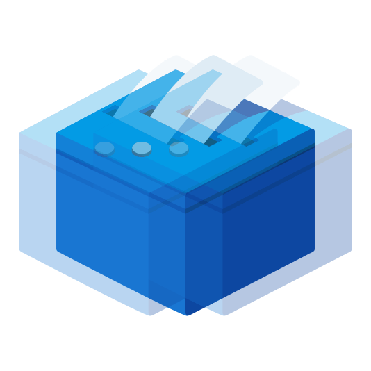 heartbeat ballot box with ballot