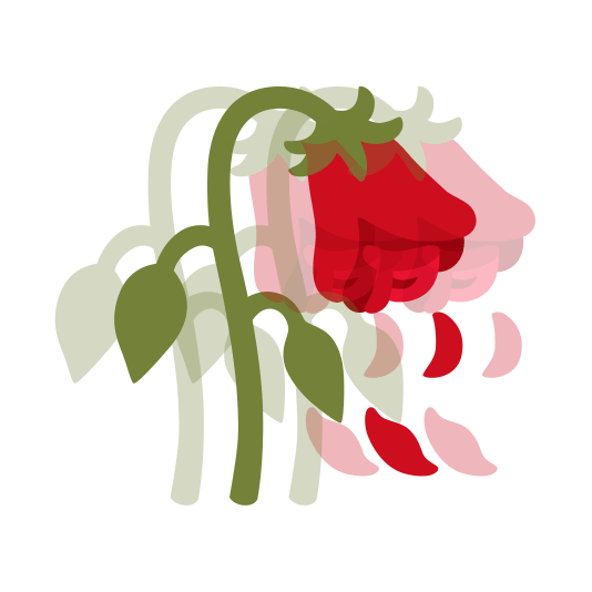 heartbeat wilted flower