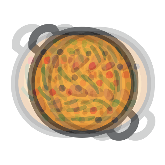 heartbeat shallow pan of food