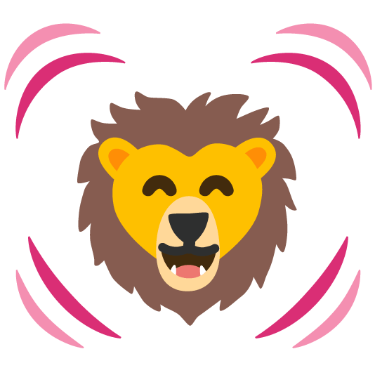 heartbeat lion face