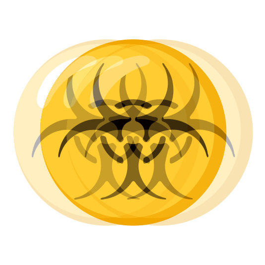 heartbeat biohazard sign