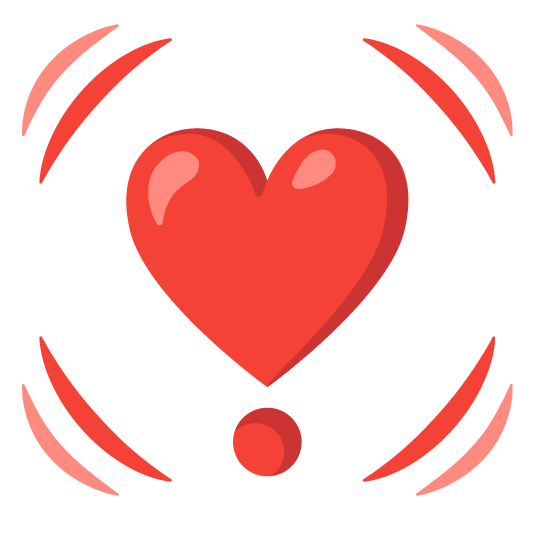 heartbeat heavy heart exclamation mark ornament