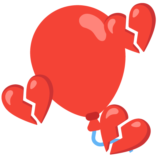 broken heart balloon
