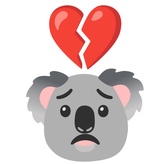 broken heart koala