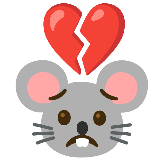 broken heart mouse