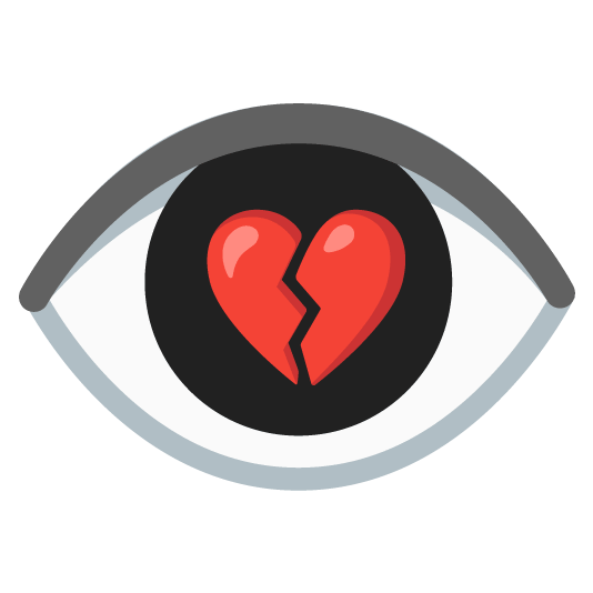 broken heart eye