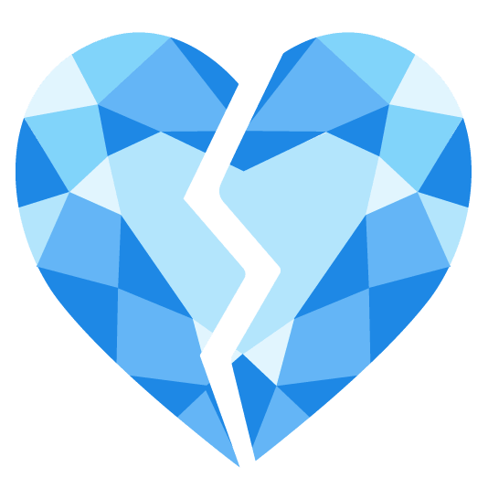 broken heart gem