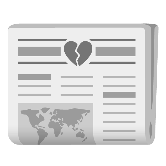 broken heart newspaper