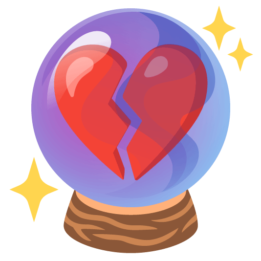 broken heart crystal ball
