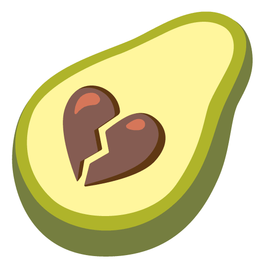 broken heart avocado