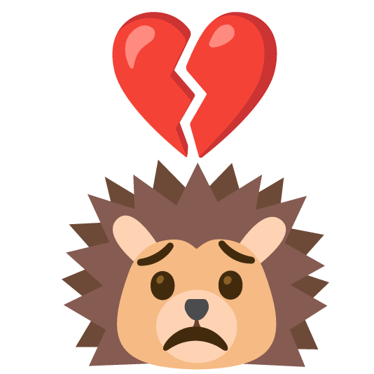 broken heart hedgehog