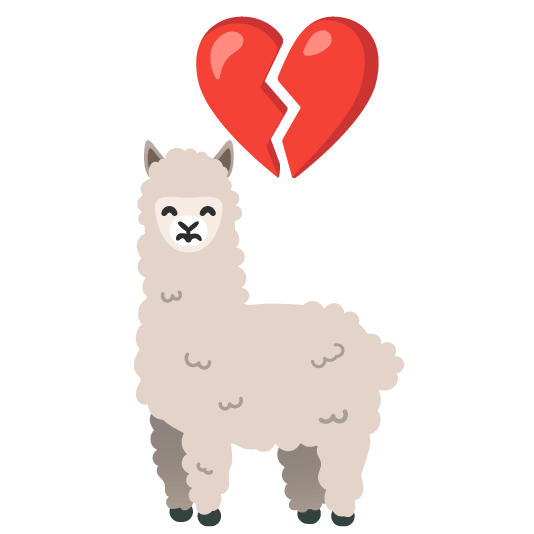 broken heart llama