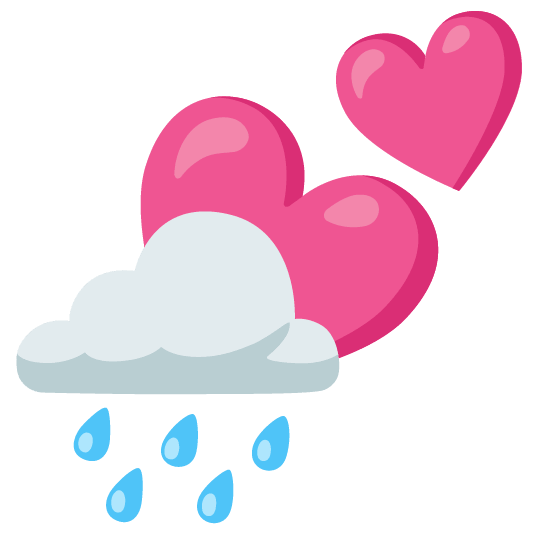 two hearts rain cloud