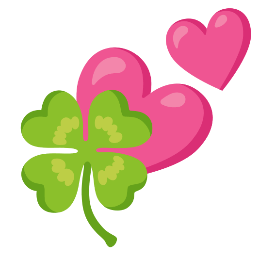 two hearts four leaf clover