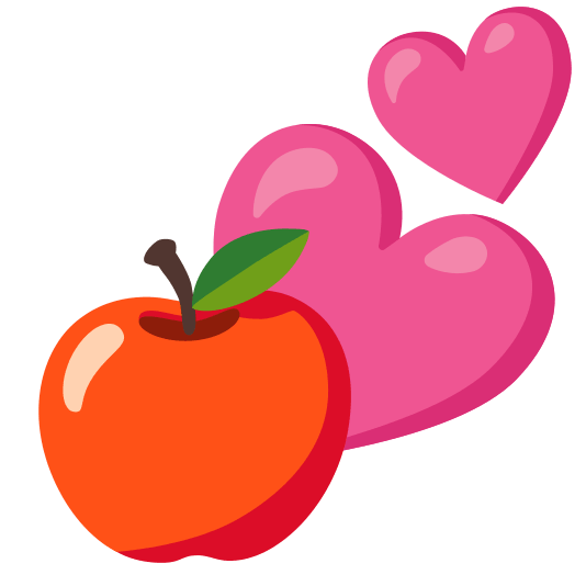 two hearts apple