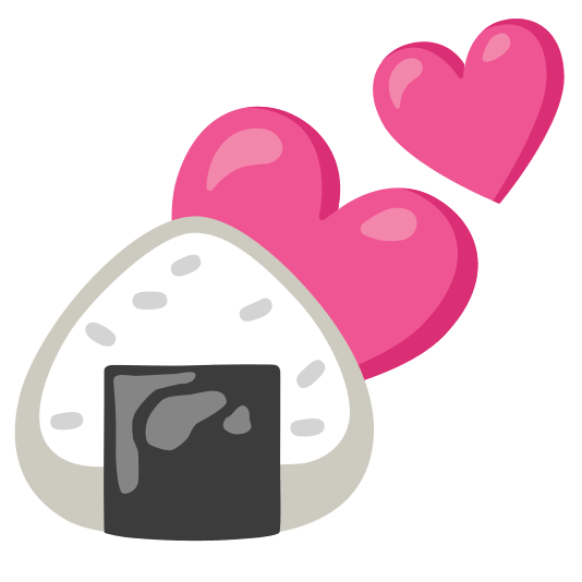 two hearts rice ball