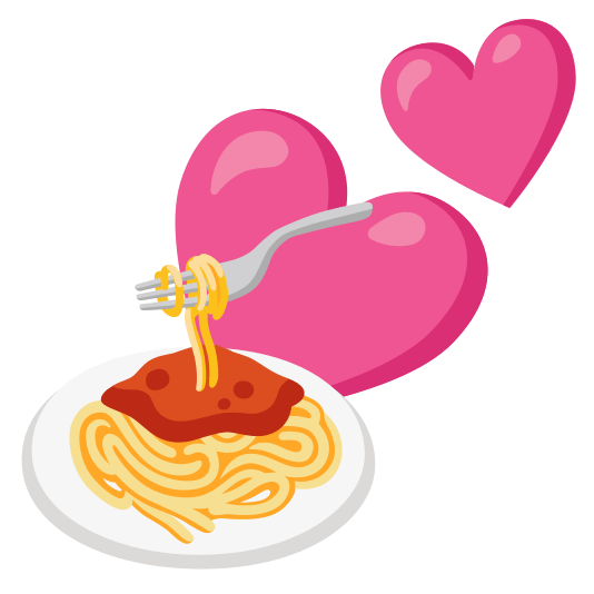 two hearts spaghetti