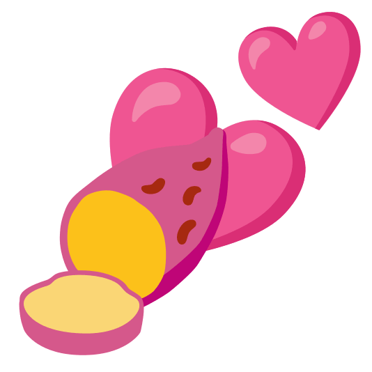 two hearts sweet potato