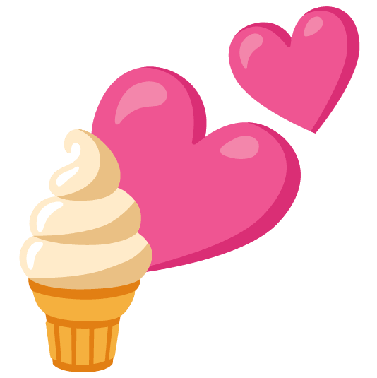 two hearts icecream