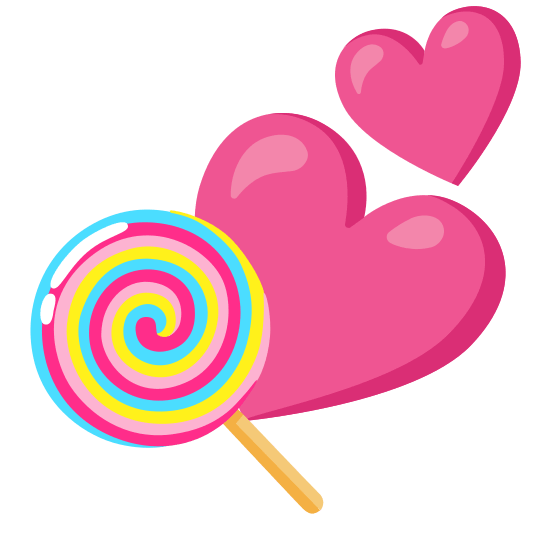 two hearts lollipop
