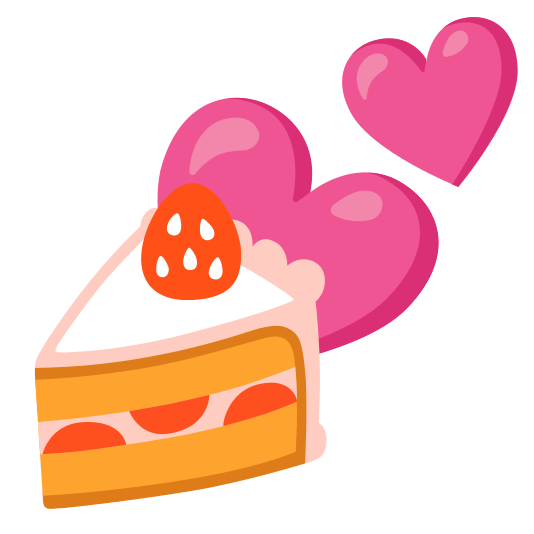 two hearts cake