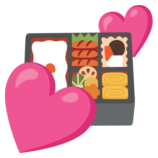 two hearts bento
