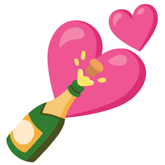 two hearts champagne