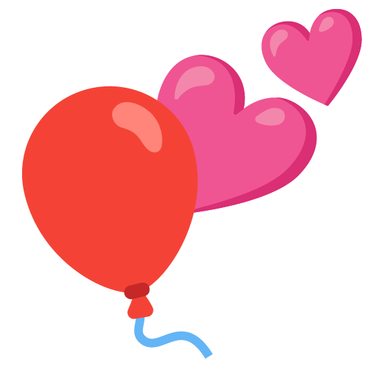 two hearts balloon
