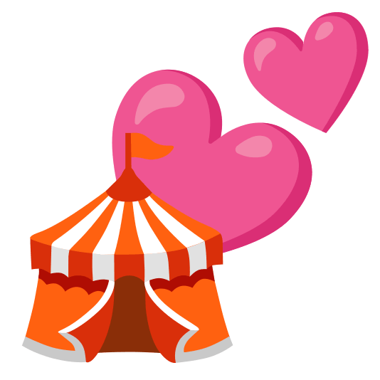 two hearts circus tent