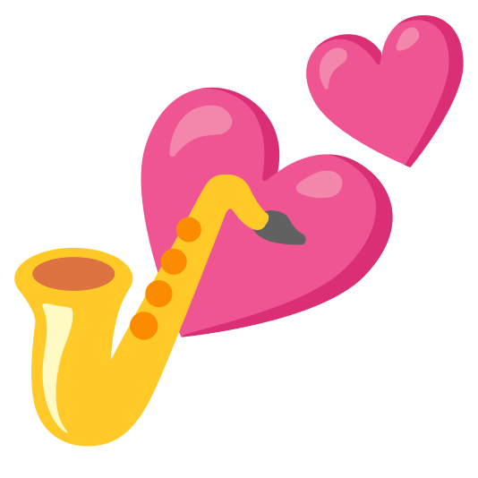 two hearts saxophone