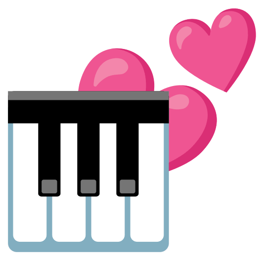 two hearts musical keyboard