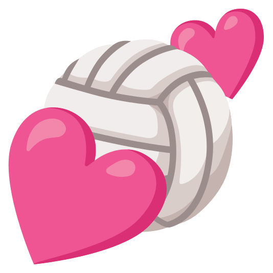 two hearts volleyball