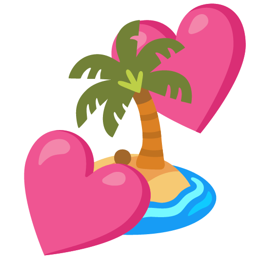 two hearts desert island