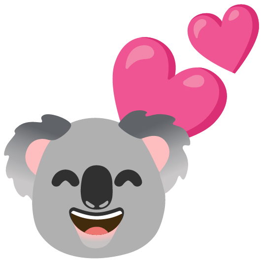 two hearts koala