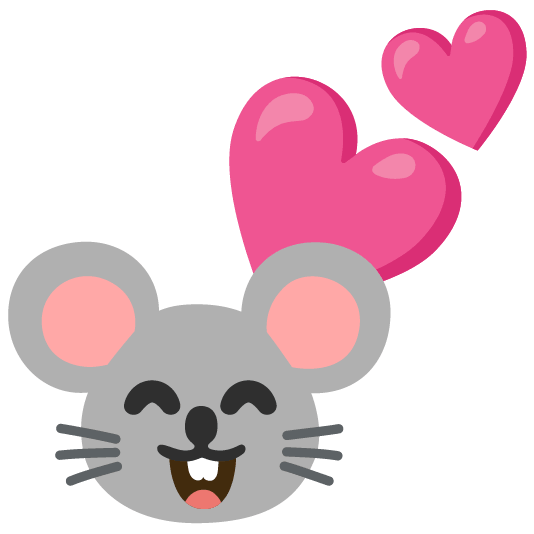two hearts mouse