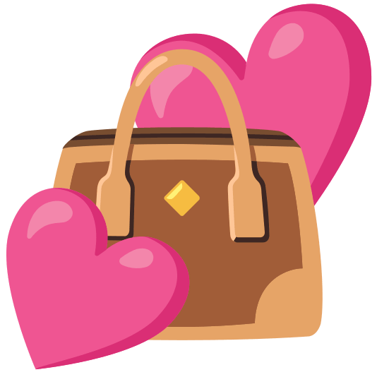 two hearts handbag