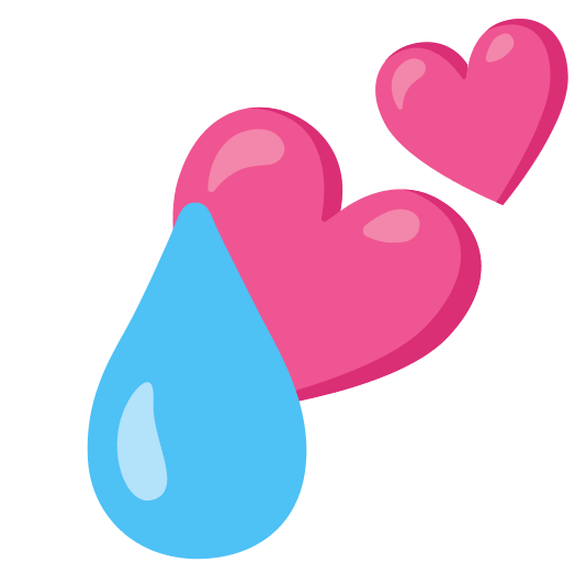 two hearts droplet