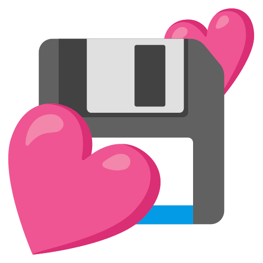 two hearts floppy disk