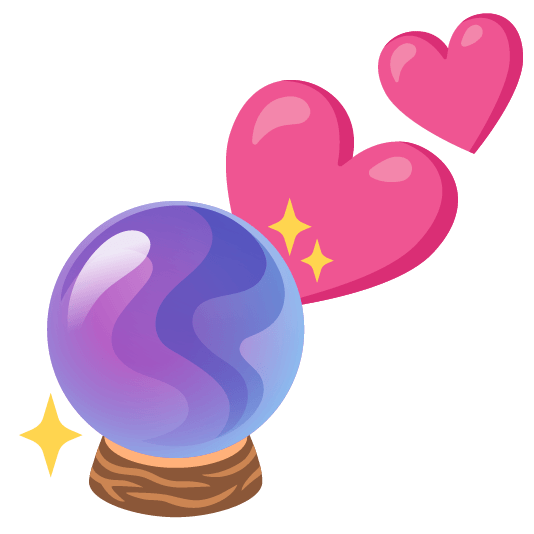 two hearts crystal ball