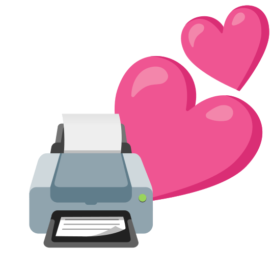 two hearts printer