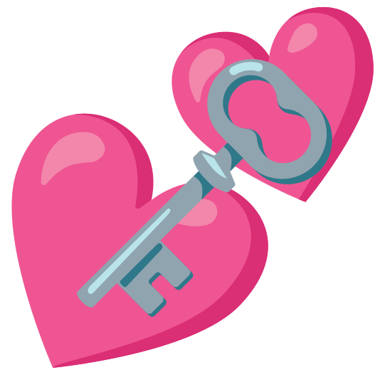 two hearts old key