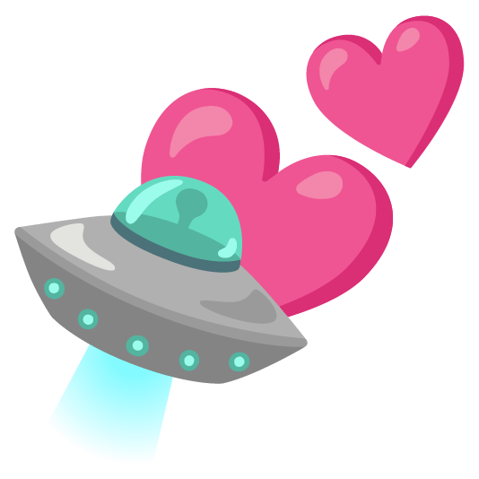 two hearts flying saucer