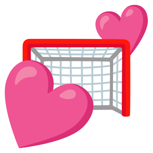 two hearts goal net