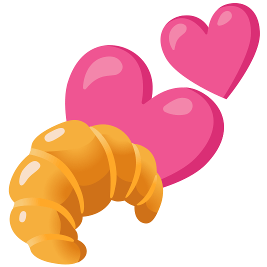two hearts croissant