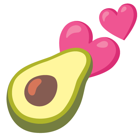 two hearts avocado