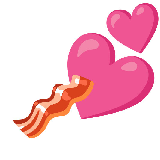 two hearts bacon