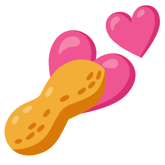 two hearts peanuts