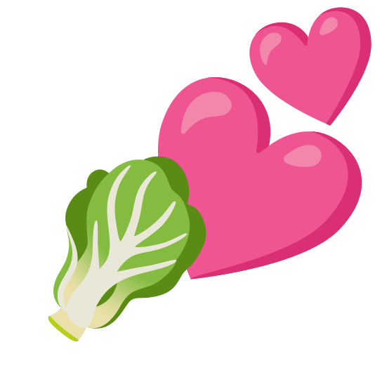 two hearts leafy green