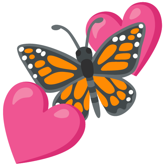 two hearts butterfly